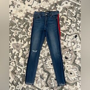 Express High Waisted Side Stripe Ankle Legging